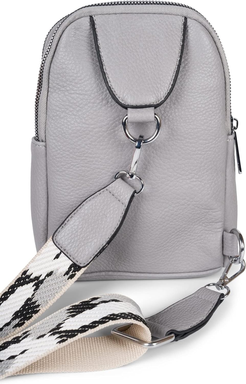styleBREAKER Damen One Shoulder Rucksack, gemusterter Schultergurt, Einfarbige Crossbody Bag, Cityru