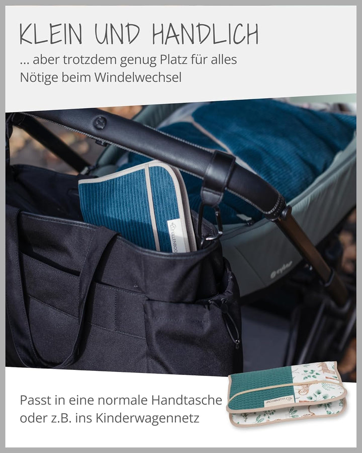 ULLENBOOM ® Windeltasche für unterwegs Madagaskar (Made in EU) - Wickeltasche für bis zu 3 Windeln,
