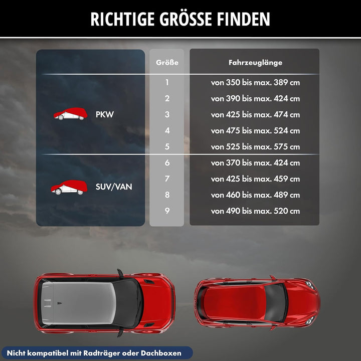 WALSER Hagelschutz Abdeckplane Auto, Autogarage Abdeckung, Abdeckplane Auto Basic, Auto Hagelschutzp