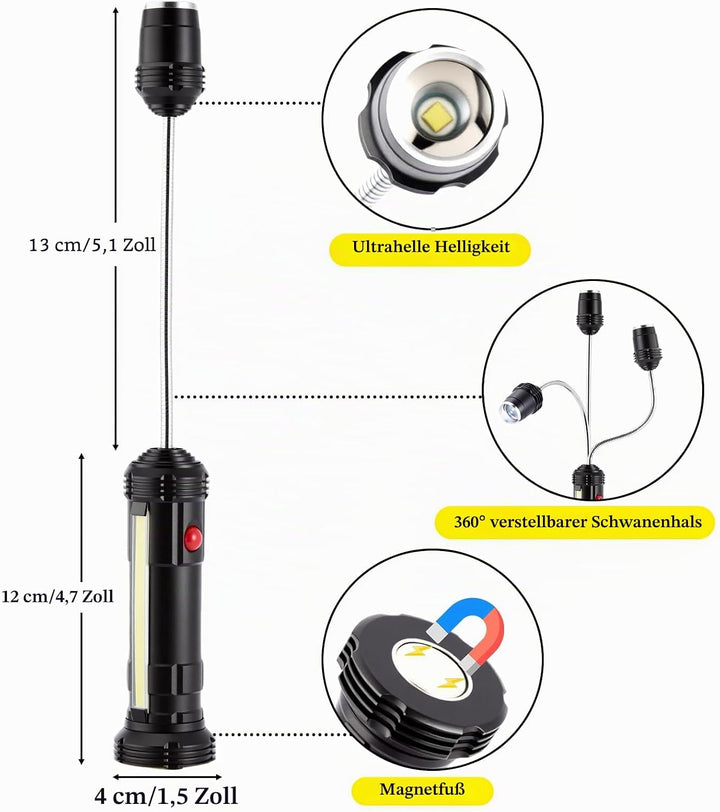 IMAGE Grill Licht 2 Stück wiederaufladbar magnetische Grilllampe mit Beleuchtung für BBQ Picknick Ou