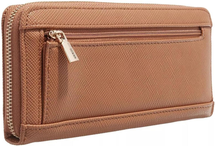 GUESS Portemonnaie mit Zip-Around-Reissverschlu, braun(cognac), Gr. One Size