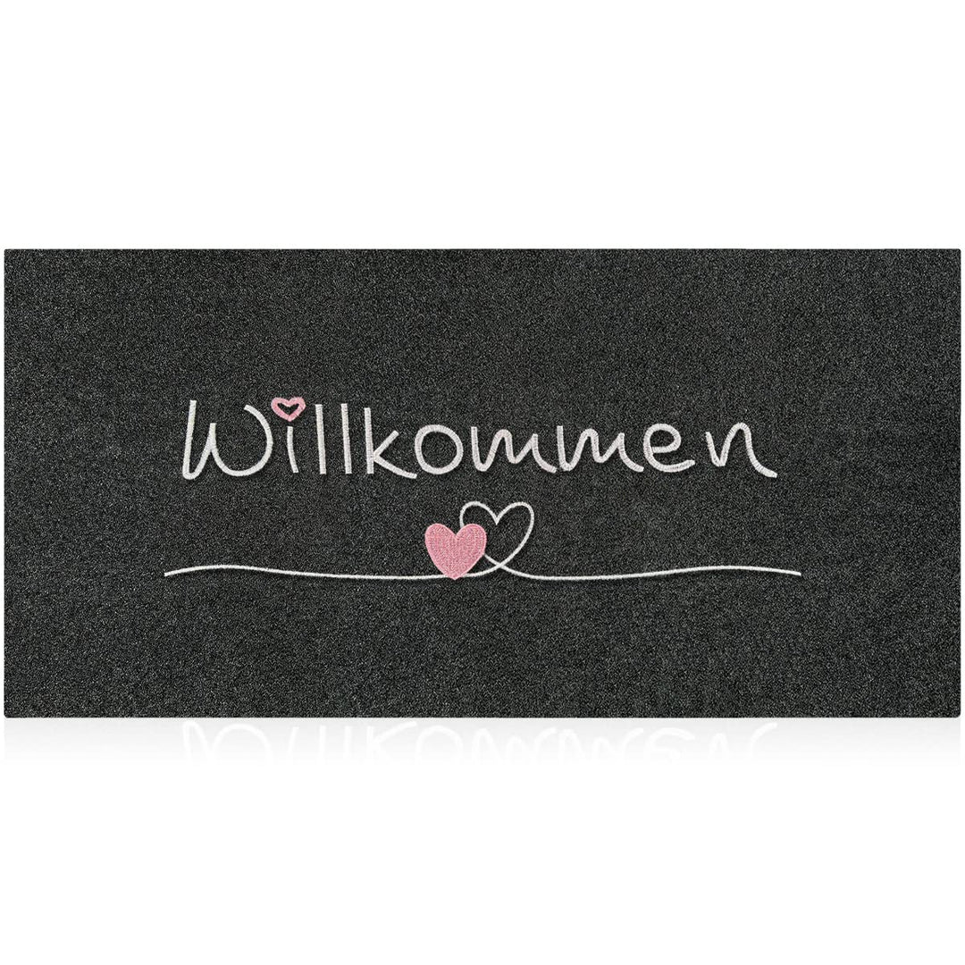 AAZZKANG Türmatte Lang Aussen Innen Willkommen Fussmatten 120 x 45 cm mit Dauerhaft rutschfest Gummi