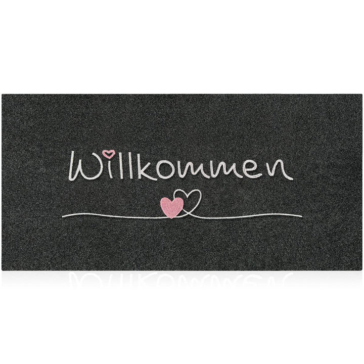 AAZZKANG Türmatte Lang Aussen Innen Willkommen Fussmatten 120 x 45 cm mit Dauerhaft rutschfest Gummi