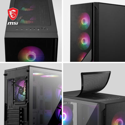 MSI MAG Forge 120A Airflow Mid-Tower PC-Gehäuse - ATX Kapazität, RTX 40 GPU Unterstützung, Auto-RGB