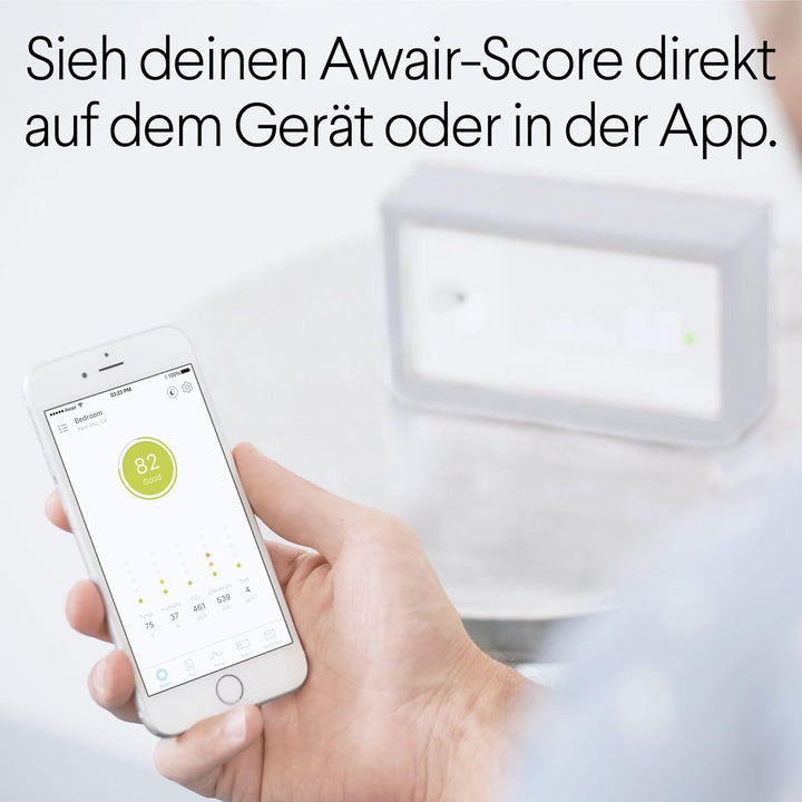 AWAIR - Luftqualität Messgerät - Innovatives CO2 Messgerät (Kohlendioxid Melder) - Monitor für Tempe