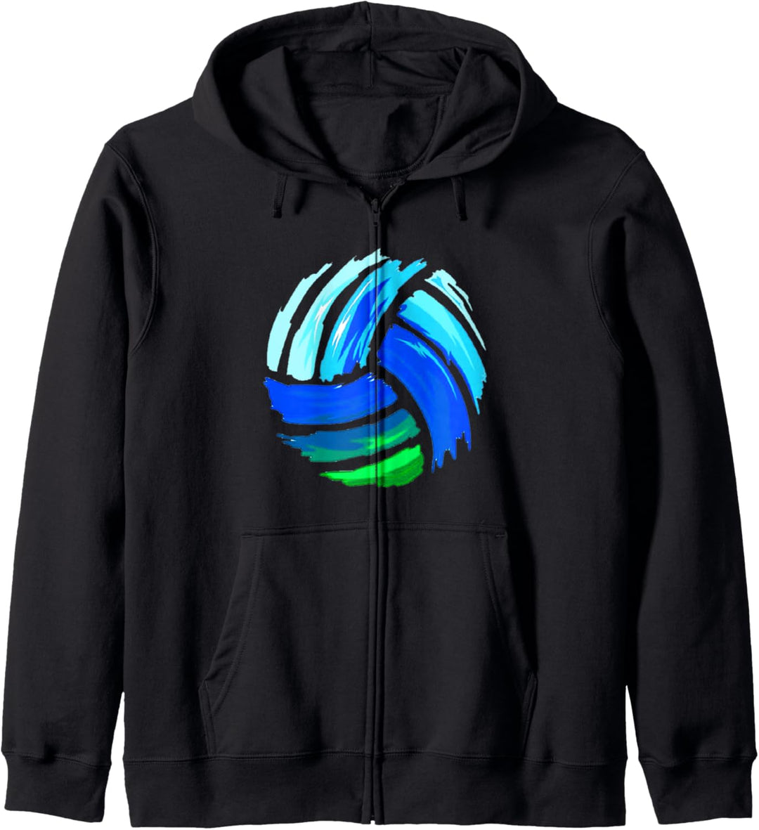 Volleyball Blau Grün Für Teenager Mädchen & Jungen Kapuzenjacke