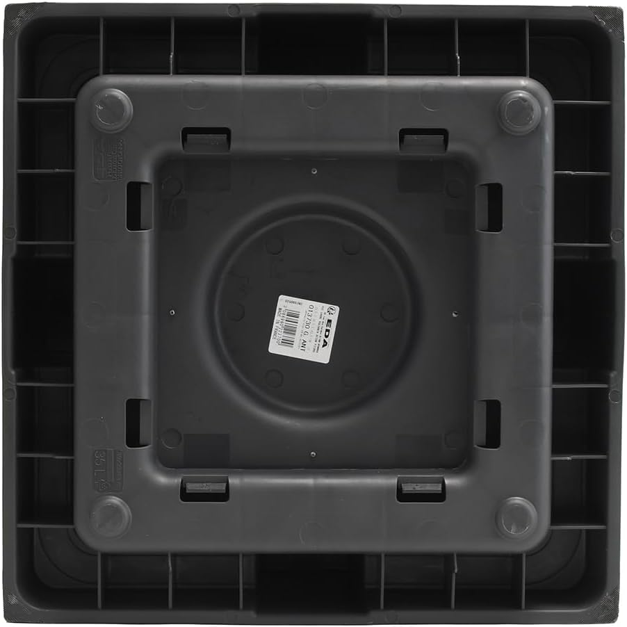 EDA Plastiques Volcania 13730 BR. T SX1 Übertopf, quadratisch, Kunststoff, 40 x 40 x 40 cm Single, S