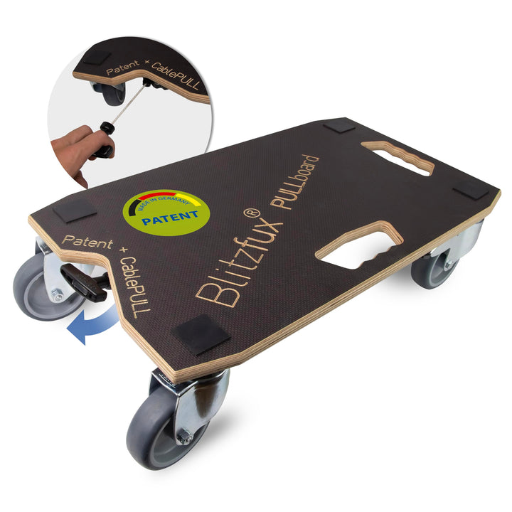 Pullboard Möbelroller mit 320 kg Traglast - Leicht & Stark - 4,7 kg Gewicht - Ergonomisches Design m