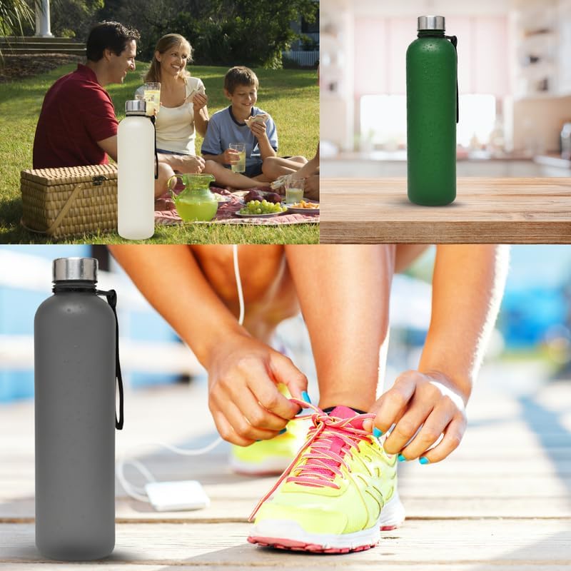 Trinkflasche 1l - Kohlensäure geeignet & Auslaufsicher - Für Sport, Schule & Büro - Sport Trinkflasc
