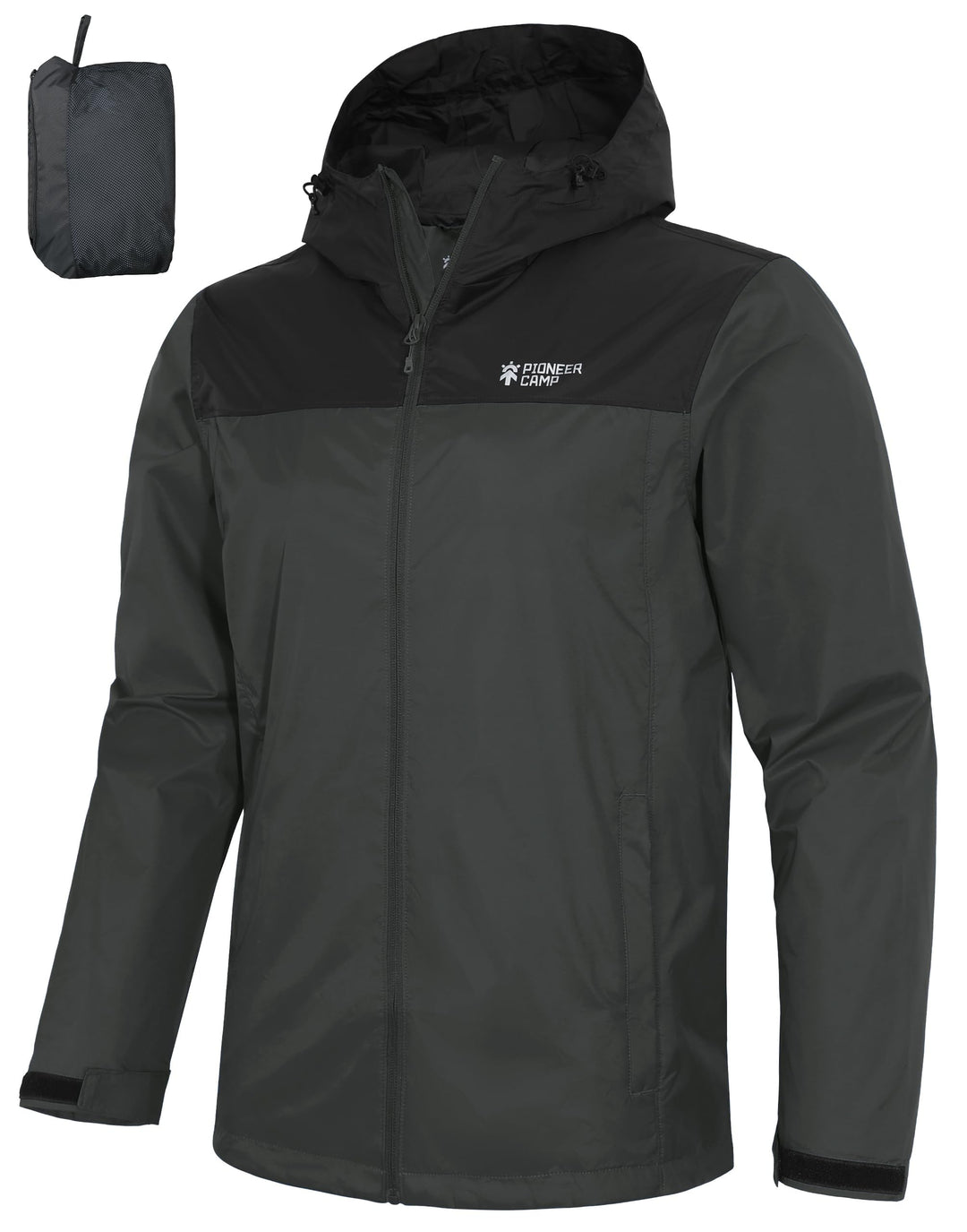 Pioneer Camp Herren Regenjacke Wasserdicht Atmungsaktiv Leichte Winddicht Windbreaker Packbare Outdo