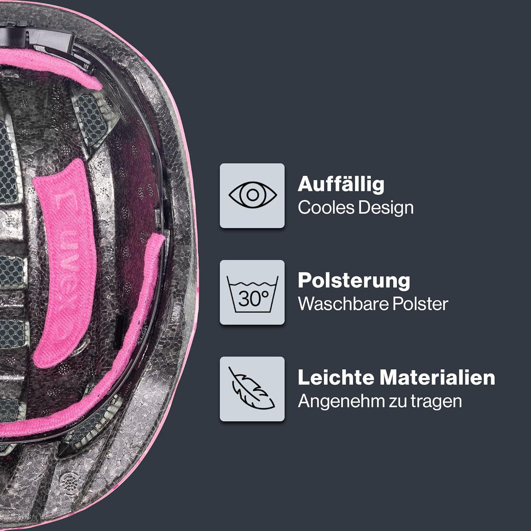 Uvex Unisex Kinder Radhelm 46-52 cm pink confetti, 46-52 cm pink confetti