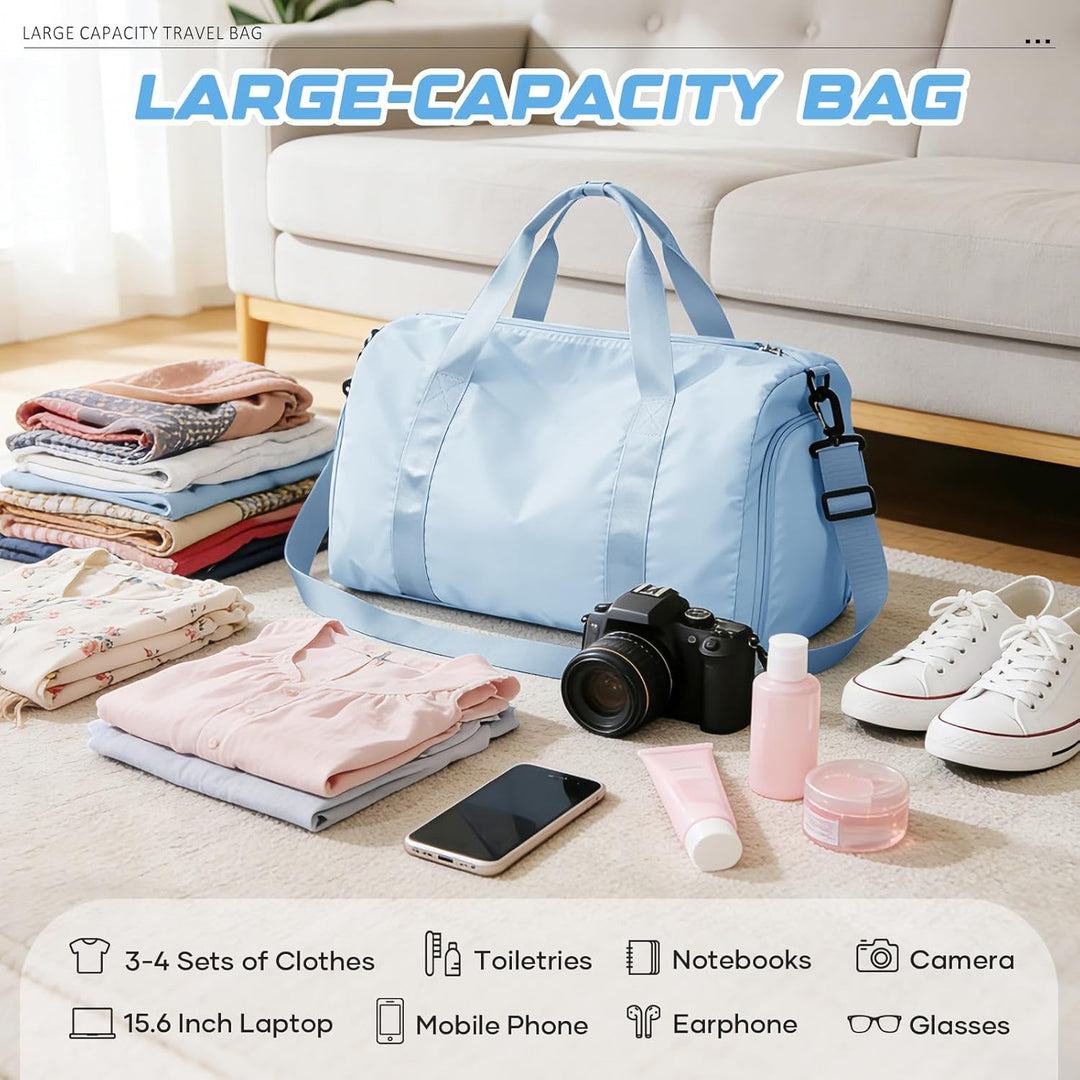 Sport Duffel Bag Damen Herren Sporttasche mit Schuhfach & Nassfach Reisetasche Handgepäck Tasche Spo