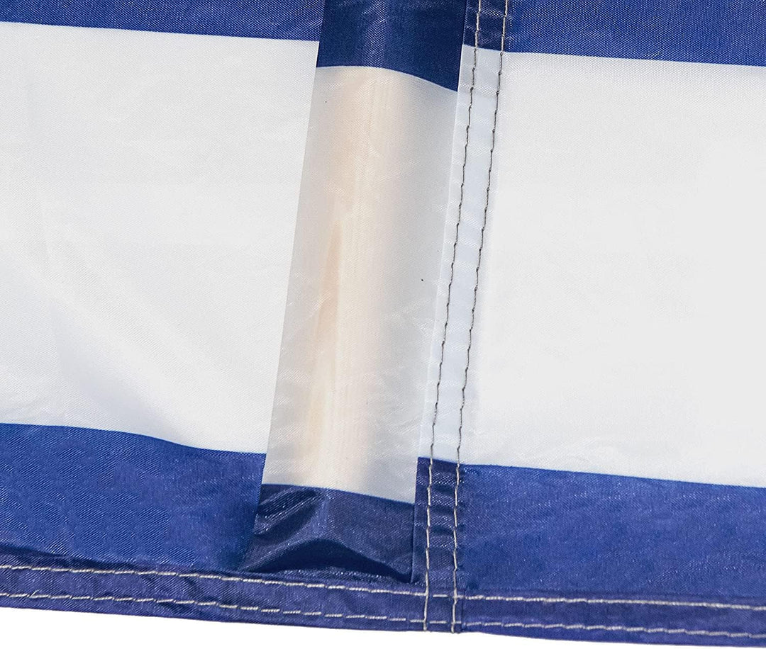 Idena - Windschutz in Blau-Weiss inkl. Gummihammer (weiss), mit Holzstäben, Tragegurt und Fixierungs