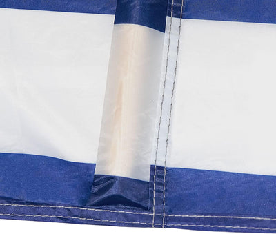 Idena - Windschutz in Blau-Weiss inkl. Gummihammer (weiss), mit Holzstäben, Tragegurt und Fixierungs