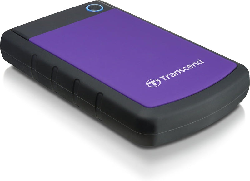 Transcend TS4TSJ25H3P 4TB portable, externe Festplatte (HDD) in purple (lila) mit Backup-Funktion (D