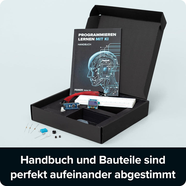 FRANZIS 67236 - Mach's einfach - Maker Kit Programmieren Lernen mit KI
