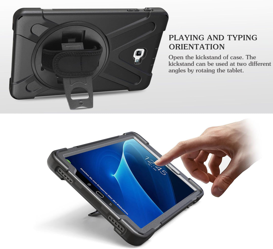 Gerutek Hülle für Samsung Galaxy Tab A6 10.1 Zoll 2016 (SM-T580/SM-T585) Stossfeste Robust Panzerhül