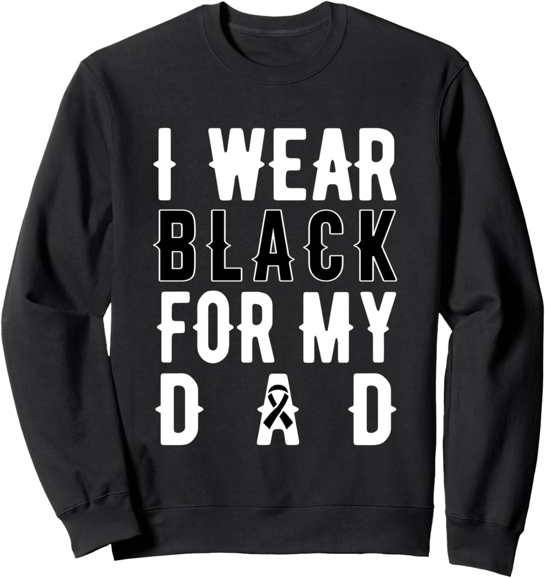 Melanom-Krebs-Vater Schwarzes Band Hautkrebs-Bewusstsein Ges Sweatshirt