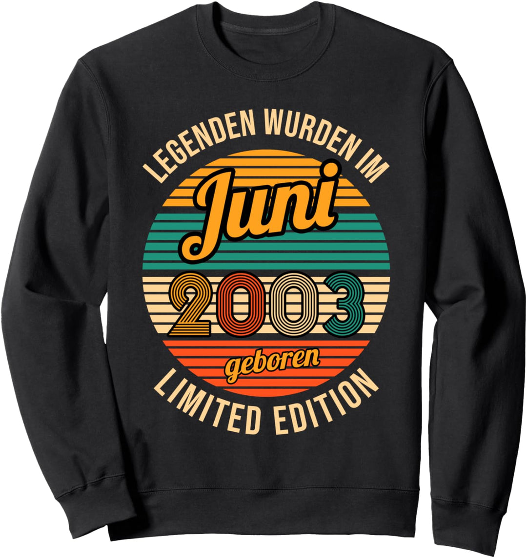 Juni 2003 18.Geburtstag Junge Sweatshirt