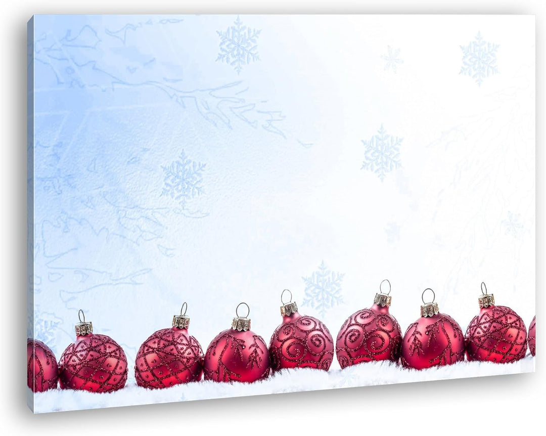 deyoli Christbaumkugeln zur Weihnachtszeit Format: 80x60 als Leinwandbild, Motiv fertig gerahmt auf