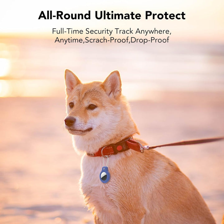 SPGUARD Kompatibel mit Apple AirTag Anhänger Secure Halter mit Kabel, 2er Pack Air Tag Lock Case Sch