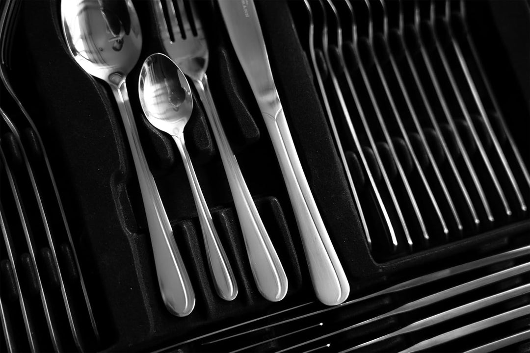 KARL HAUSMANN Besteck Set 12 Personen, 72 teilig Edelstahl Besteckset mit Koffer - Essbesteck mit Me