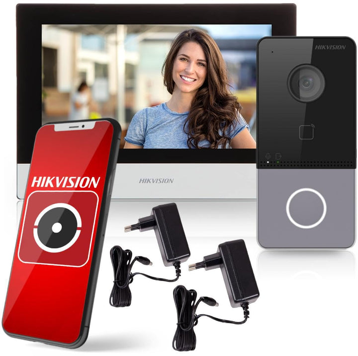 Hikvision IP-Video-Türsprechanlage Kit für Villa oder Haus. nur eine Ruftaste. DS-KIS603-P(C)/Europe
