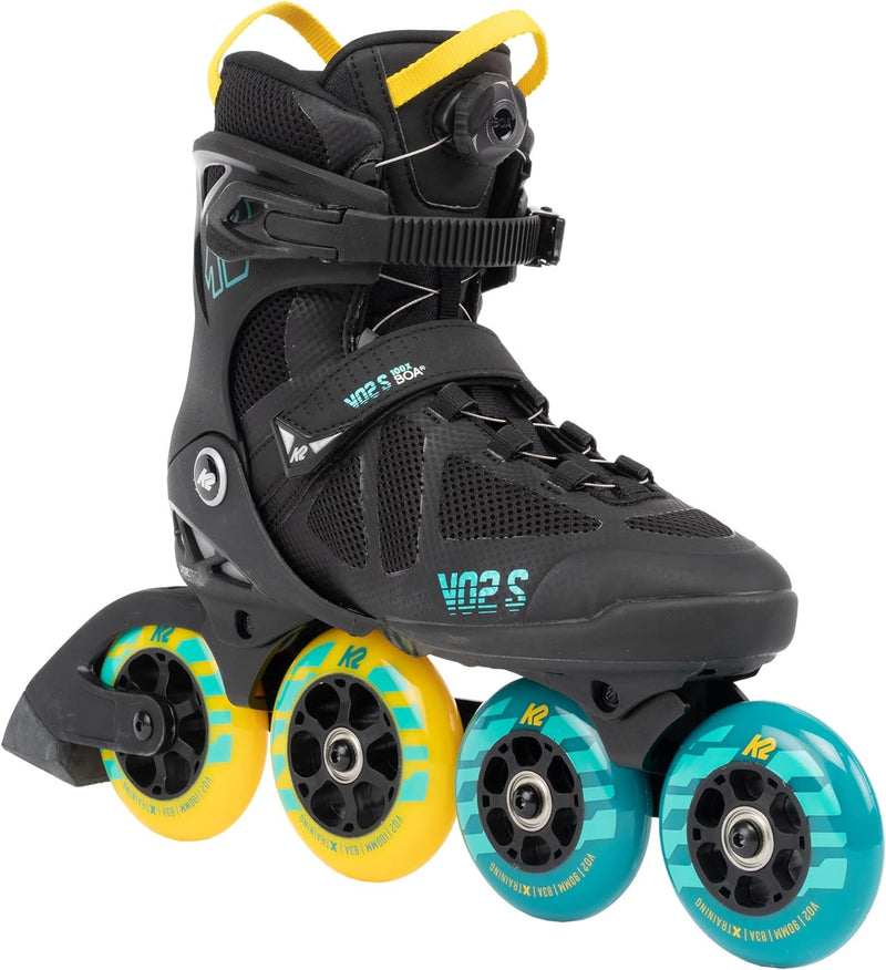 K2 Skates Unisex Inline Skates VO2 S 100 X BOA, black - blue - yellow, 30G0142 EU: 39 (UK: 5.5 / US: