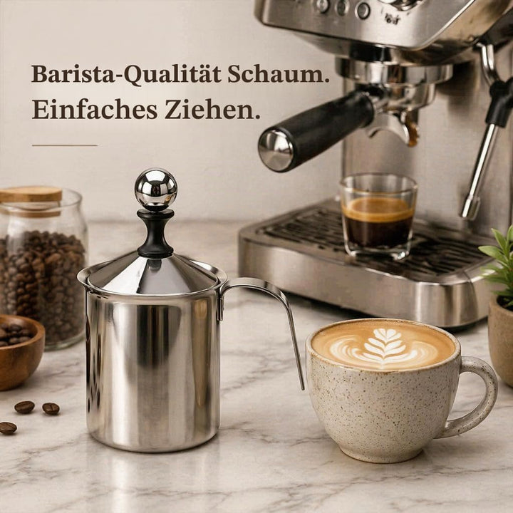Milchaufschäumer 400ML/800ML Edelstahl Manuelle Milchaufschäumer Double Mesh Kaffee Cappuccino Foame