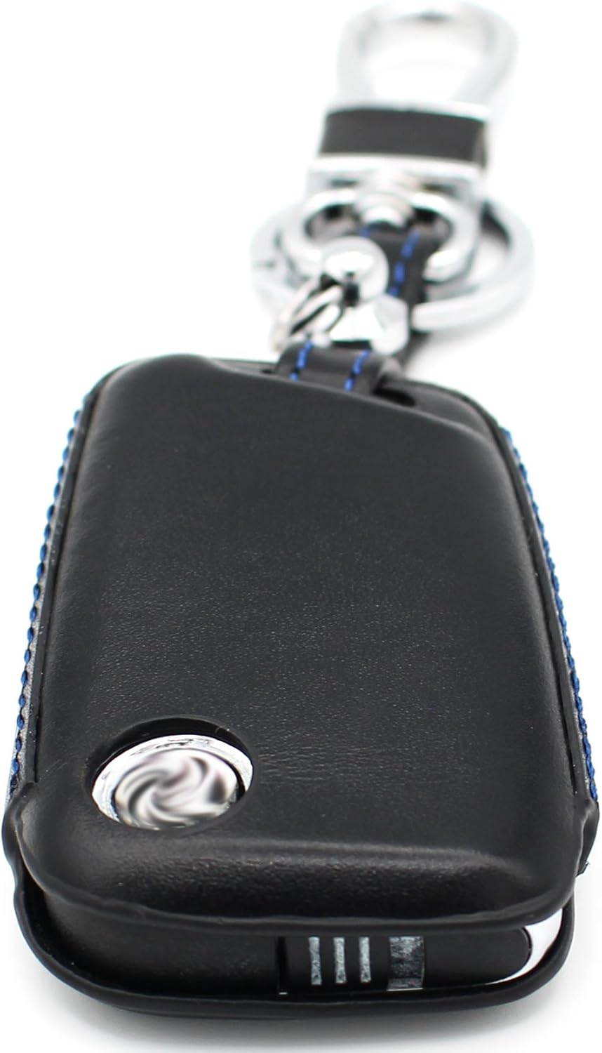 Finest Folia Leder Schlüssel Hülle VD (Nur Keyless Go) von Finest-Folia GmbH (Schwarz Blau), Schwarz