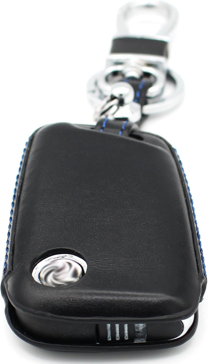 Finest Folia Leder Schlüssel Hülle VD (Nur Keyless Go) von Finest-Folia GmbH (Schwarz Blau), Schwarz