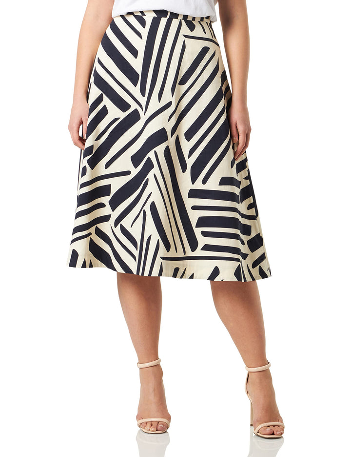 Seidensticker Damen Regular Fit Rock Midi Rock 36 Blau, 36 Blau