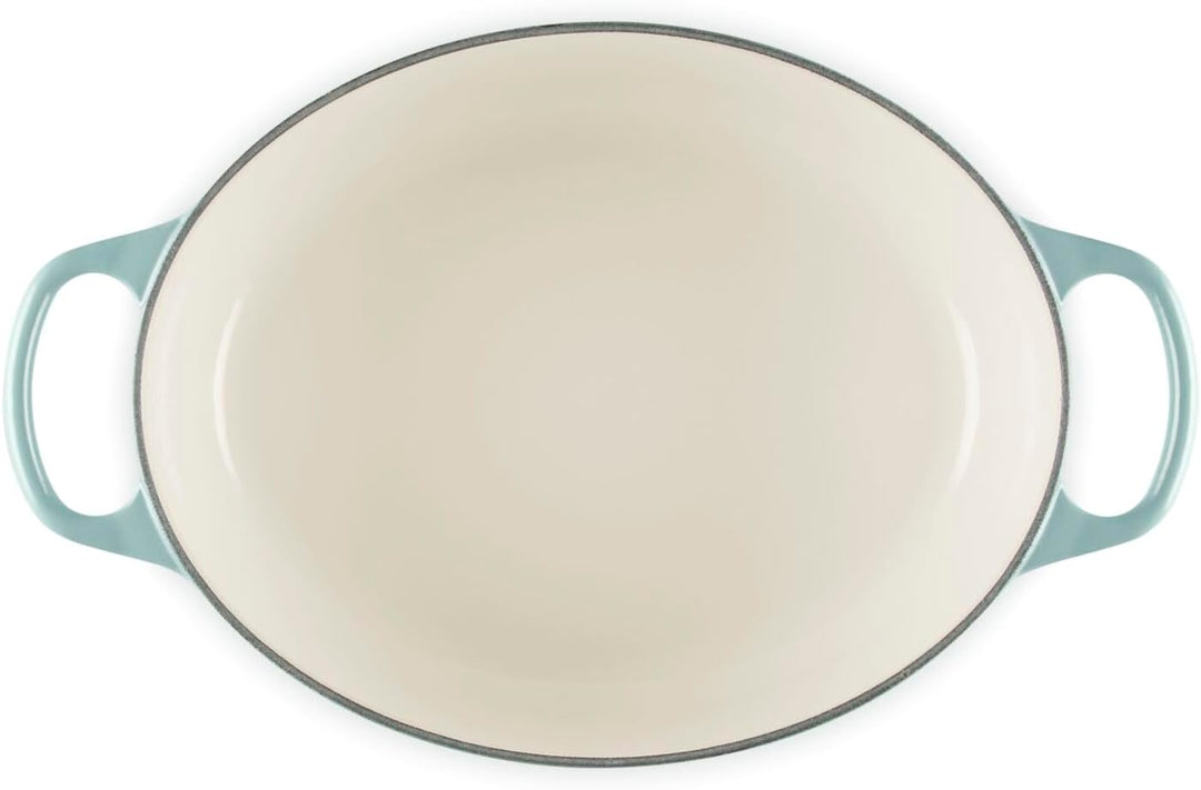 Le Creuset Signature Ovaler Bräter aus Gusseisen, 29 cm, 4,7 Liter, Sea Salt