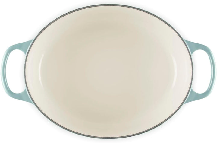 Le Creuset Signature Ovaler Bräter aus Gusseisen, 29 cm, 4,7 Liter, Sea Salt