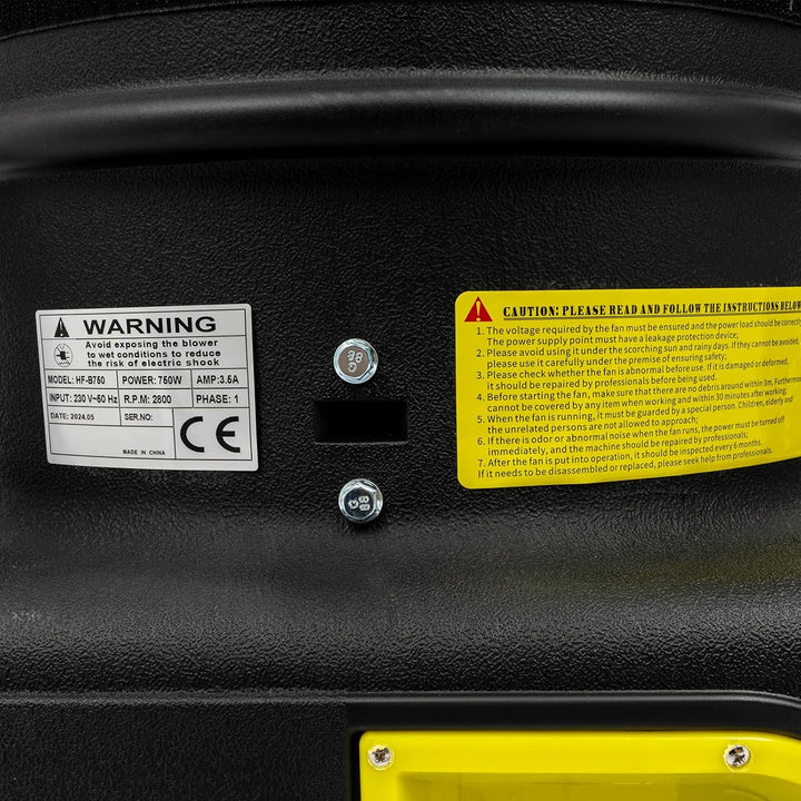Puppentänzer Gebläse 750W, Gebläse für Aufblasbare Tänzer, Blower 2800 U/min, 4 Räder (2 mit Bremse)