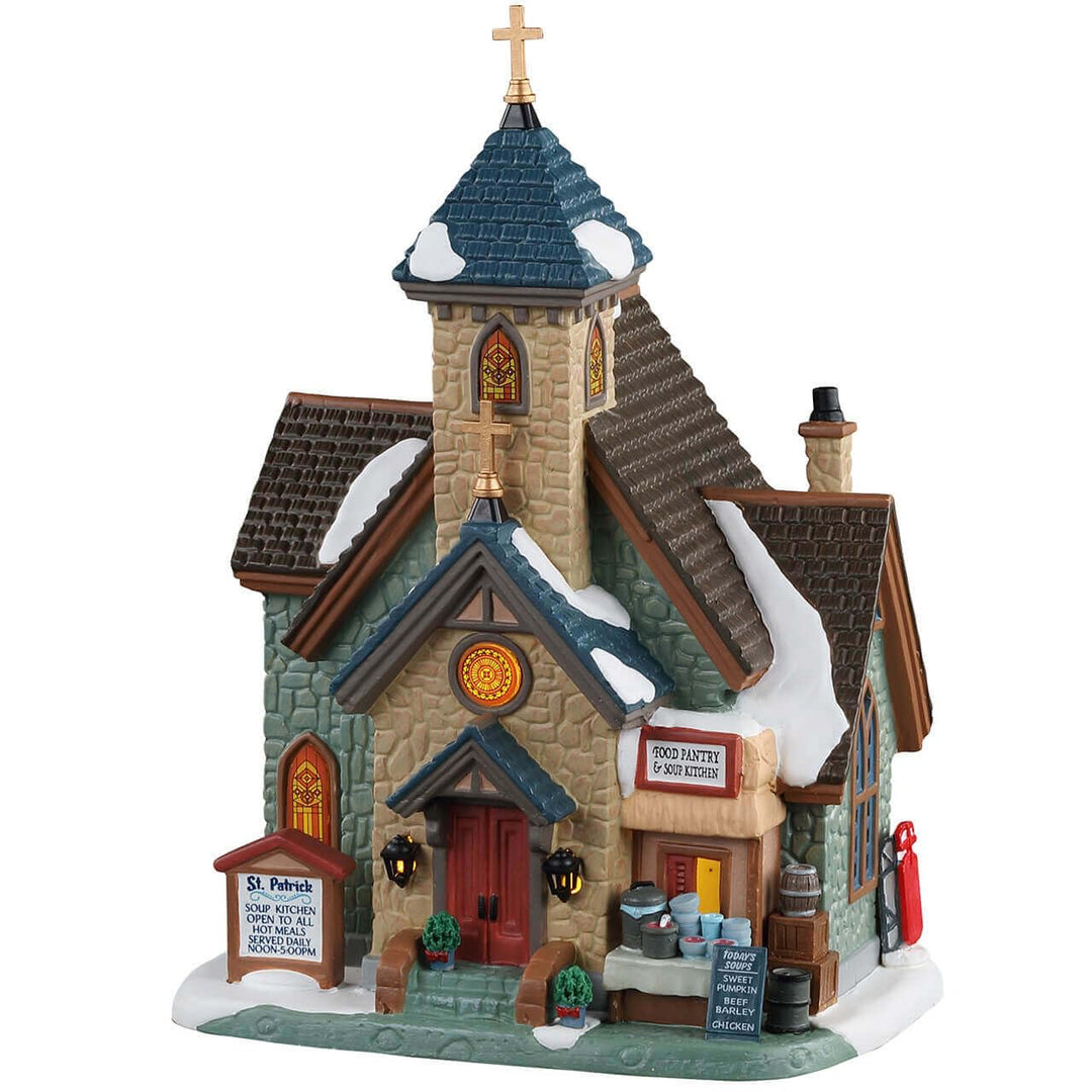 Lemax - St. Patrick's Food Pantry & Soup Kitchen, B/o Led - Weihnachtshäuser & Weihnachtsdörfer