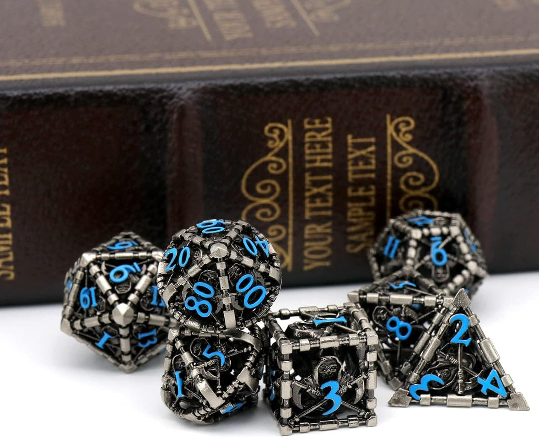 DND WürfelSet Rollenspiel, Polyedrische Dice Set D&D Würfel Set Metall für Brettspiel Dungeons and D
