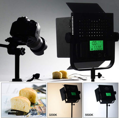 HAKUTATZ® Profi Fotostudio LED Dauerlicht Set Hintergrundsystem mit Schutztasche Studiosets (HK-9),