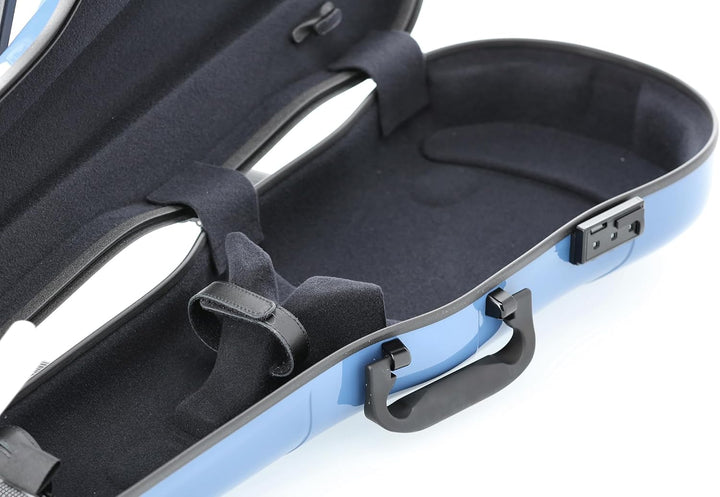 GEWA Violinformetui AIR 1.7 blau hochglanz, mit zusätzlichem Seitengriff, Made in Germany mit zusätz