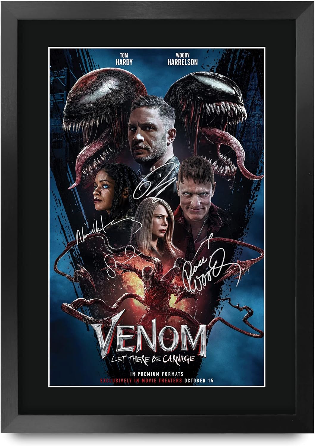 HWC Trading FR A3 Venom 2 Tom Hardy Geschenke Geduckter Poster Signiertes Autogramm Foto für Fans vo