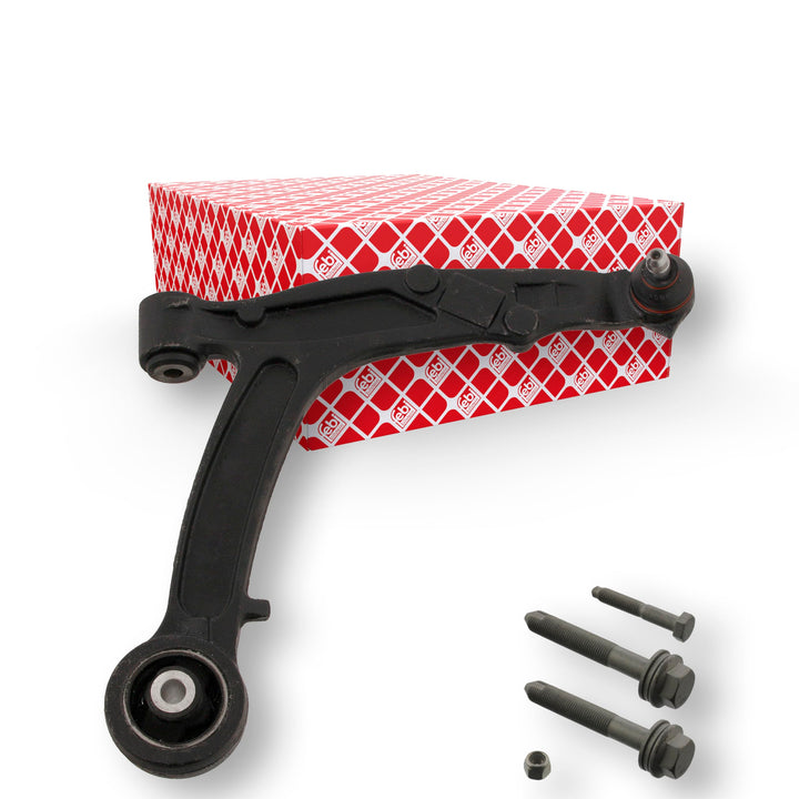 febi bilstein 40681 Querlenker mit Sicherungsmutter und Schrauben , 1 Stück Vorderachse rechts, Vord