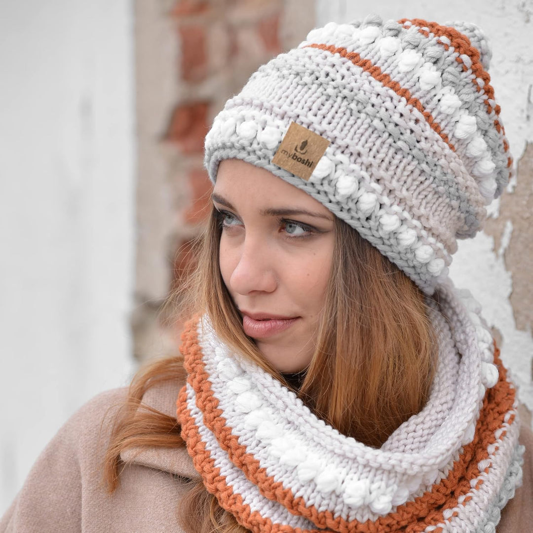 myboshi Strickset Mütze Irvine, Strickpaket für Fortgeschrittene, inkl. No.1 Wolle, Nadel, Anleitung