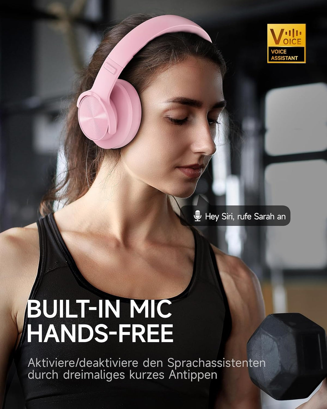 Picun B8 Kopfhörer, kabellos, Bluetooth, 120H Bluetooth-Kopfhörer über Ohr mit 3EQ-Musikmodi, Freisp