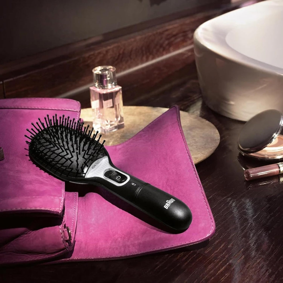 Braun Satin Hair 7 IONTEC Haarbürste, Haarbürste mit Ionentechnologie zur Förderung des Glanzes, BR7