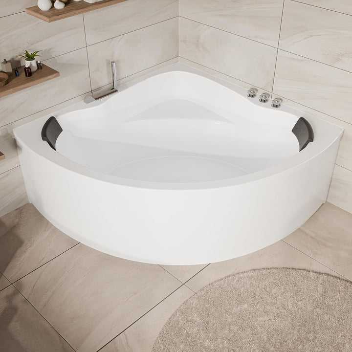 AQUADE Acryl Eckbadewanne 150x150 Modell: Koblenz - Weiss Badewanne Komplettset 150x150 - Badewanne
