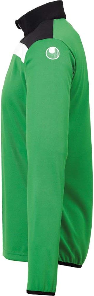 uhlsport Herren Offense 23 1/4 Zip Top Herren Sweatshirt 128 Grün/Schwarz/Weiss, 128 Grün/Schwarz/We