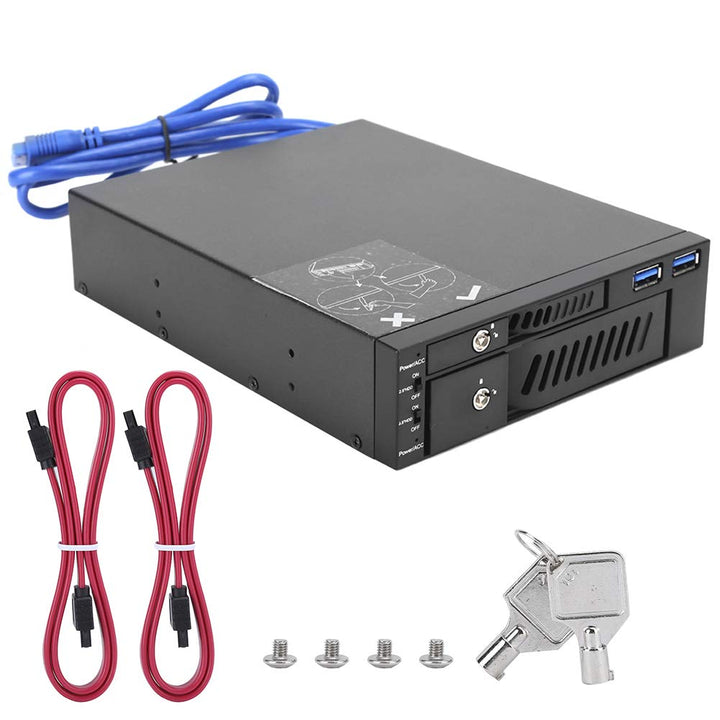 3,5 Zoll Wechselrahmen SATA Mobile Rack, Mobiles Festplatten Rack, Festplattenschutzgehäuse für 2.5/