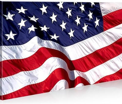 islandburner Bild Bilder auf Leinwand USA Amerika Flagge Stars And Stripes 1p XXL Poster Leinwandbil