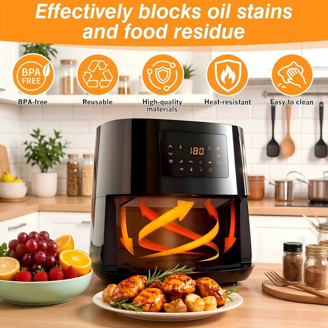 2 Stück Spritzschutz Heissluftfritteuse Airfryer, Airfryer Zubehör