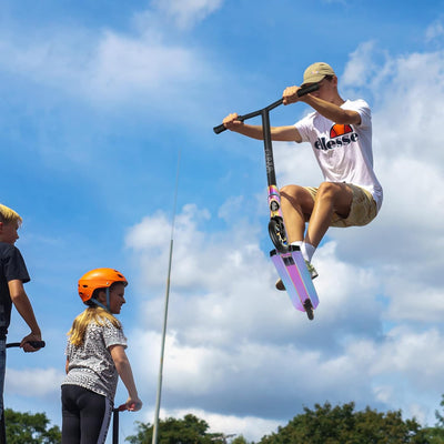 Joycruise Stunt Scooter für Kinder ab 8 Jahre & Erwachsene, Stunt Roller mit 360° Lenkung Funscooter